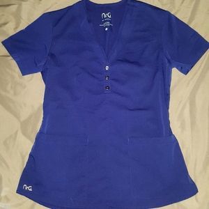 NRG Scrub Top in Navy Blue Xsmall